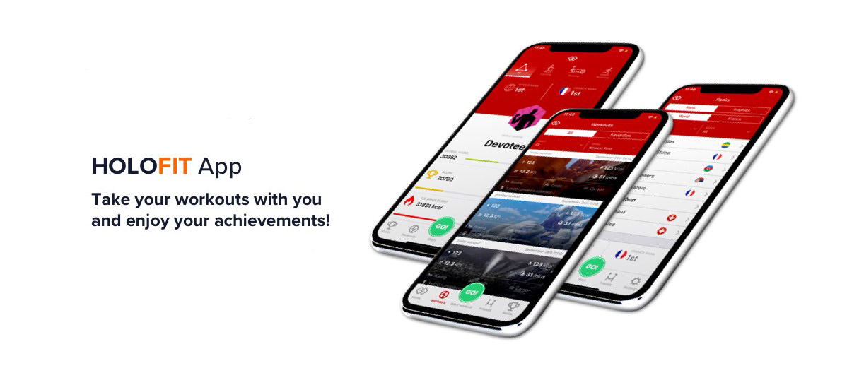 HOLOFIT Companion App tracks your fitness performance