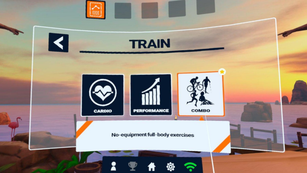 HOLOFIT Train menu