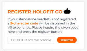 HOLOFIT 5-character code